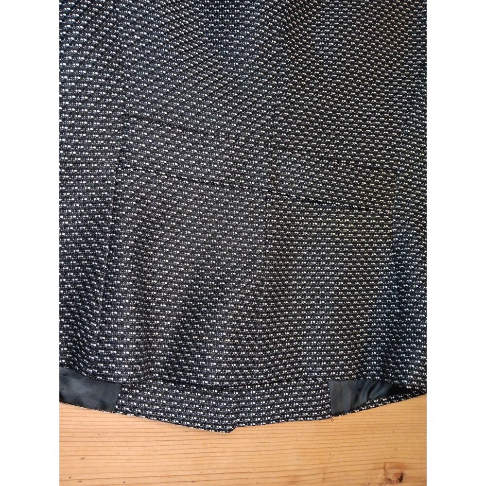 Alex Marie Blazer Jacket Womens 4 Black Tweed Cropped Lined Office Button Front - Picture 5 of 7